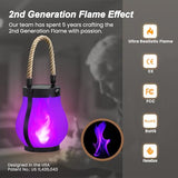 Hompavo Larger Gen2 Solar Lanterns Outdoor Waterproof with Ultra-Real Flame