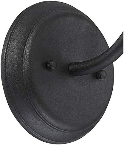 John Timberland Willard Rustic Industrial Farmhouse Outdoor Barn Light Fixture Textured Black LED Gooseneck 8 3/4" for Exterior Barn Deck House Porch Yard Patio Outside Garage Front Door Garden