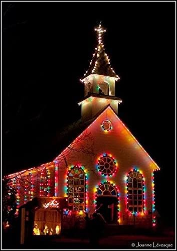 C9 Christmas Lights 25Ft Multicolored Outdoor String Lights with 26 Ceramic Edison Bulbs(1 Spare), C9/ E17 Base, Hanging Vintage Multicolor Lights for Christmas Party Backyard Wedding Decor