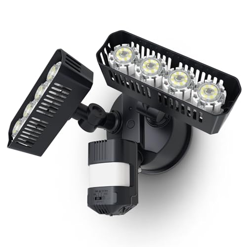 SANSI 36W 3600LM LED Motion Sensor Outdoor Light, IP65 5000K (Black)