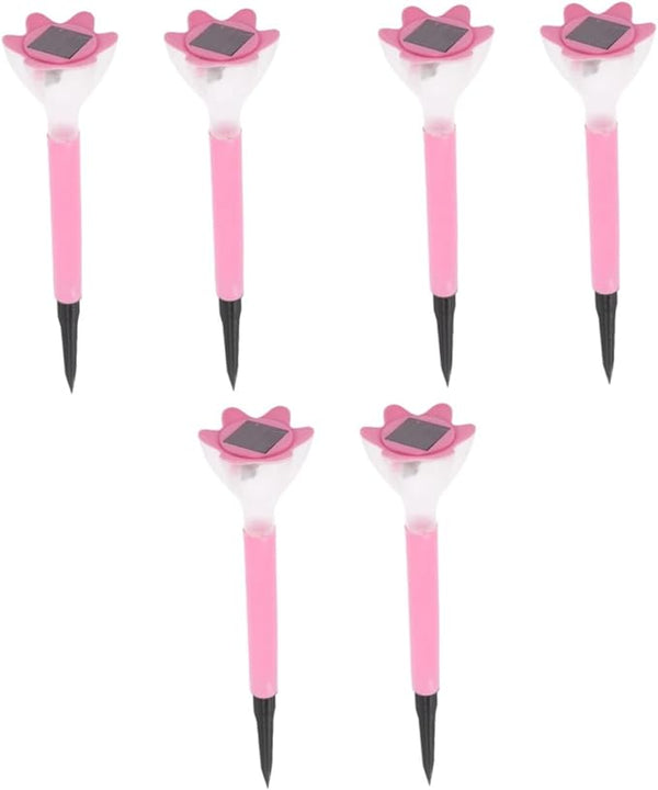 DOITOOL 6pcs Solar Pathway Lights Outdoor Decorative Flower Stakes Led Garden Lights for Lawn Patio Walkway and | Lumora