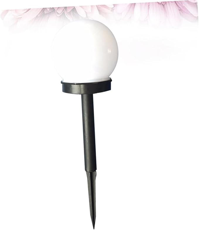 Veemoon 4pcs Solar Energy Lawn Lamp Round Ball Shape Plug in Garden Lamp No Electricity Required Solar Led Lights for Outdoor Use