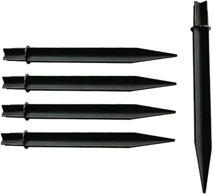 XiXiYang 5 Pcs Plastic Ground Spikes Solar Torch Lights Ground Stakes Landscape Light Holder for Garden Lights Pathway Lights Pathway Markers Outdoor Lighting Accessories