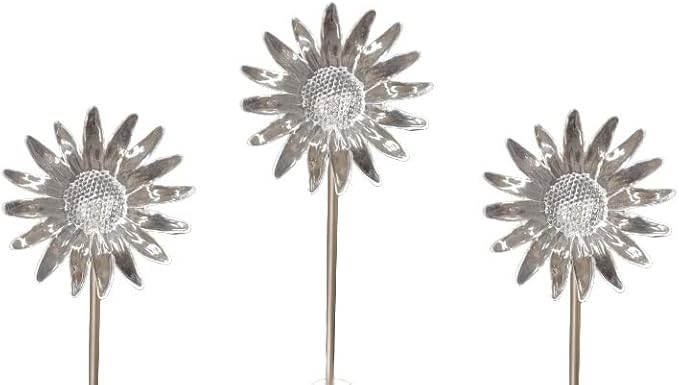 Starry Illuminate 3 PCS Solar Color Changing Style Garden Stake Light Pathway Stake Light (Sunflower)