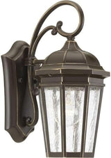 Progress Lighting Verdae Collection 1-Light Clear Seeded Glass New Traditional Outdoor Small Wall Lantern Light | Lumora