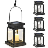 GIGALUMI Solar Lanterns Outdoor Waterproof, 4 Pack Hanging Solar Lanterns