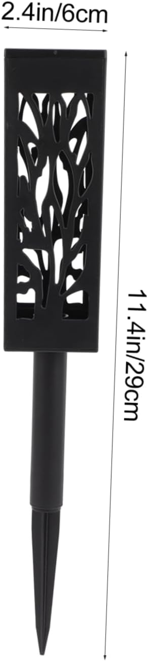 Garneck 2 Pcs Solar Lawn Lamps Hollow Out Ground Inserted LED Garden Decorative Lights Energy Saving Outdoor Solar Powered Pathway Lighting Durable Easy Installation