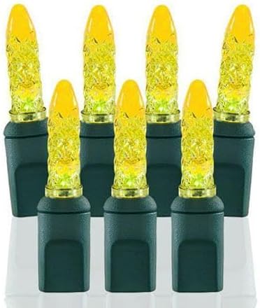 Pro Christmas M5 LED Christmas Lights - 70 Count Mini 5mm String Lights - Professional Grade Indoor/Outdoor Commercial Holiday Light Set for Trees, Bushes, & Décor - Yellow