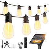 Minetom 34FT Solar String Lights Outdoor Waterproof, S14 Patio Lights