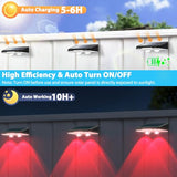 Brightever Solar Fence Lights Outdoor Black 8-Pack, RGB Color Changing