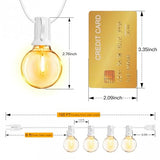 Ollny Outdoor String Lights, 100FT LED Patio Lights Waterproof White Wire