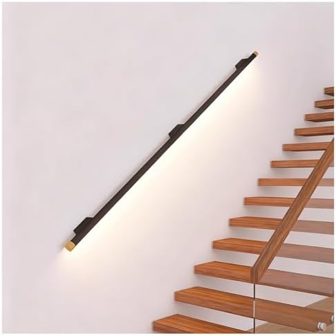 LED Stair Light with Sensor - Wall-Mounted Aluminum Alloy Railings for Indoor/Outdoor Stairs & Decks (Black, 100cm) | Lumora