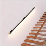 LED Sensor Lights - Black Wall-Mounted Luminous Aluminum Alloy Railings for Indoor Stairs & Outdoor Decks - 100cm | Lumora