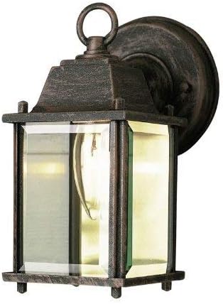 Trans Globe Lighting 40455 BK Outdoor Patrician 8" Wall Lantern, Black | Lumora