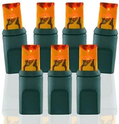 Pro Christmas LED Christmas Lights – 70 Count Wide Angle Conical String Lights – Professional Grade Indoor/Outdoor Commercial Holiday Light Set for Trees, Bushes, & Décor – Amber