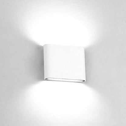 6W LED Outdoor Exterior Wall Sconces Step Down Light Fixture Lamp White Finish Pure White