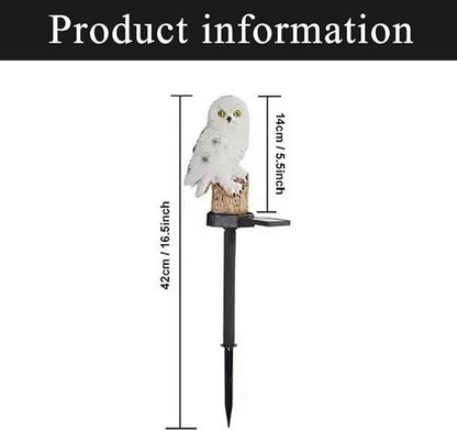 Solar Lights Outdoor, Decorative Animal & Flower Shaped Landscape Lights with Warm/Colorful LED, Auto On/Off Waterproof Solar Powered Decor for Yard Lawn Patio Gift Idea (Warm-Owl-1Pack)