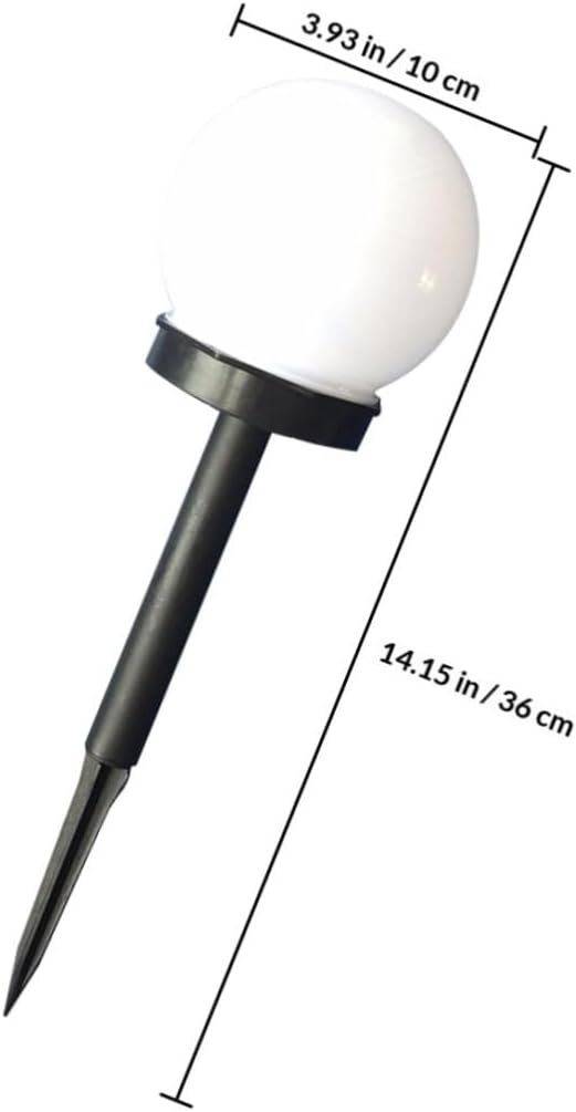 4pcs Solar Lawn Lights Outdoor White Bubble Ball Shape Garden LED Path Lights Solar Landscape Lighting for Patio Yard Pathway