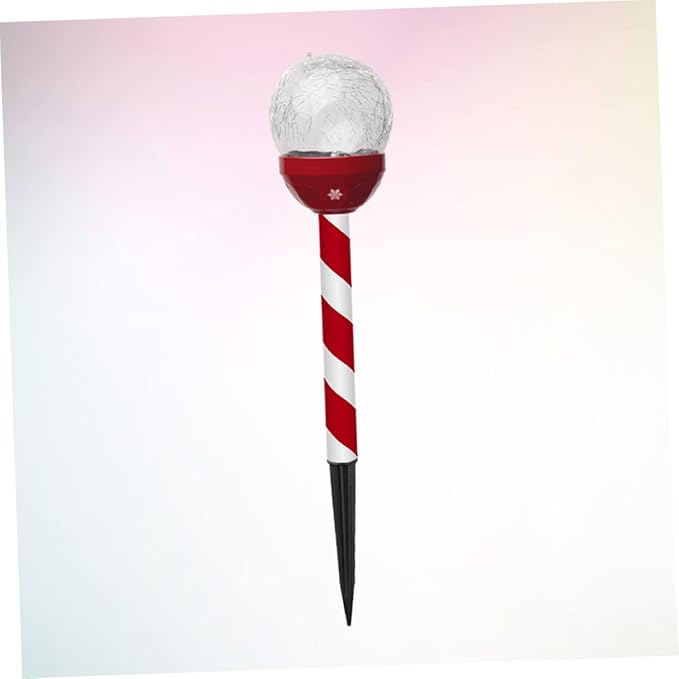 GANAZONO Solar Led Christmas Lights Cracked Glass Garden Stake Lamp Landscape Pathway Decor for Yard