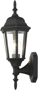 Livex Lighting 7551-14 Outdoor Wall Lantern with Clear Beveled Glass Shades, 16" x 6" x 16", Black | Lumora