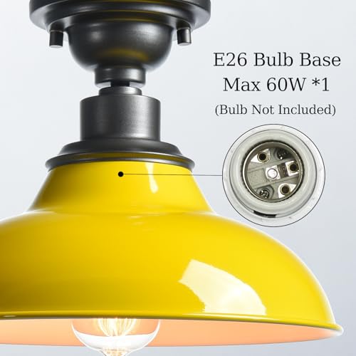 SAMTEEN Macaron Semi Flush Mount Barn Ceiling Light
