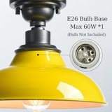 SAMTEEN Macaron Semi Flush Mount Barn Ceiling Light