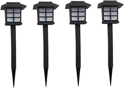 LIFKOME 4pcs Outdoor Solar Ground Lamps Solar Pathway Lights Garden Lights for Walkway Driveway Patio