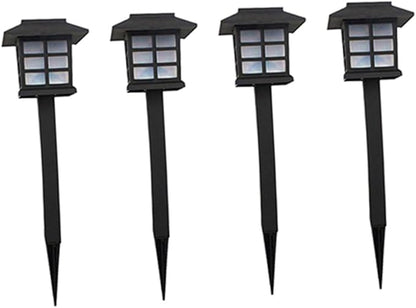 Uonlytech 5 Pcs Solar Pathway Lights Outdoor LED Garden Solar Ground Lights for Walkway Lawn Patio Driveway Black