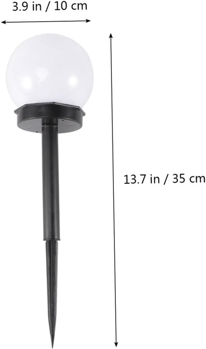 8pcs Solar Lawn Lights Outdoor Waterproof Garden Path Stake Lights Round Bulb Design for Yard Landscape Lighting