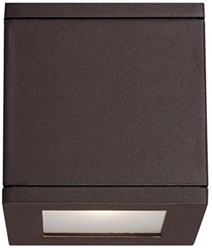 WAC Lighting WS-W2504-BZ Rubix LED Outdoor Wall Light Fixture, Dark Sky Friendly Single Light, 3000K, Bronze