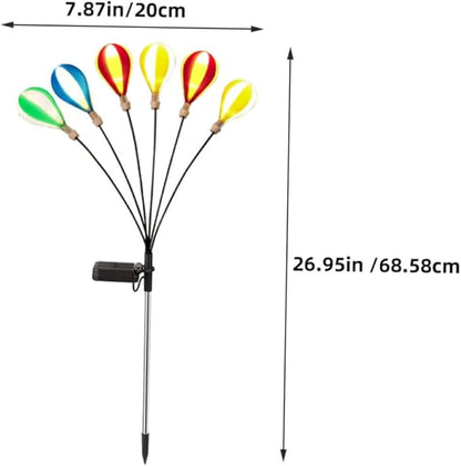 BESPORTBLE 2pcs Solar Garden Light Hot Air Balloon Decorative Lights Outdoor Patio Decorative Garden
