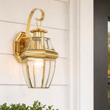 Generation Lighting Lancaster Outdoor Wall Lantern in Polished Brass