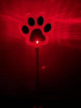 Solar Garden Stake Lights with Color Changing LED or Regular White LED Landscape Path Lights (Set of 2) (Dog Paw) | Lumora
