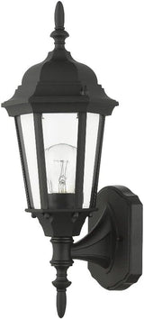 Livex Lighting 7551-14 Outdoor Wall Lantern with Clear Beveled Glass Shades, 16" x 6" x 16", Black | Lumora