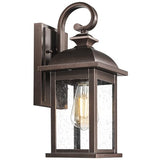 FEMILA Outdoor Wall Lantern Oil Rubbed Bronze, Exterior Wall Light Sconce with Seeded Glass, Front Porch Light Fixture for Outdoor Garage, Patio House, 4FD54B ORB