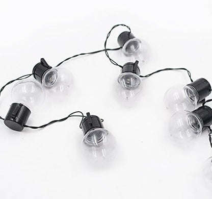 2 Pack - Solar Powered String Lights with Hanging Sockets, 20 Big Edison Bulbs Weatherproof Solar Decoration Lights for Patios, Parties, Weddings, Backyards, Porches (Solar Powered, WarmWhite-2Pcs)