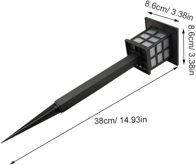 Gadpiparty 5pcs Solar Powered Ground Lamp Outdoor Solar Pathway Lights Garden Lights Black Warm