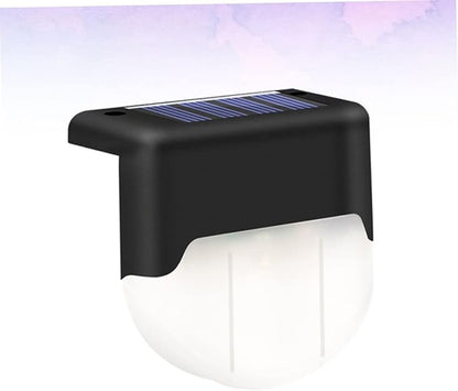 Solar Powered Stair Lamp Warm LED Lighting Outdoor Handrail Fence Light Easy Installation Energy Saving