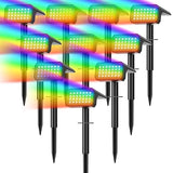 Halloween Solar Spot Lights Outdoor Waterproof, 10 Pack, 28 LED RGB
