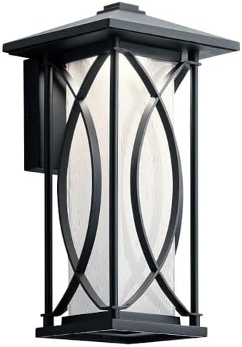 Kichler 49973BKTLED Transitional One Light Outdoor Wall Mount from Ashbern Collection in Black Finish