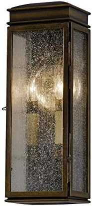 Feiss OL7400ASTB Whitaker Outdoor Lighting Wall Pocket Sconce, Bronze, 2-Light (6"W x 17"H) 120watts
