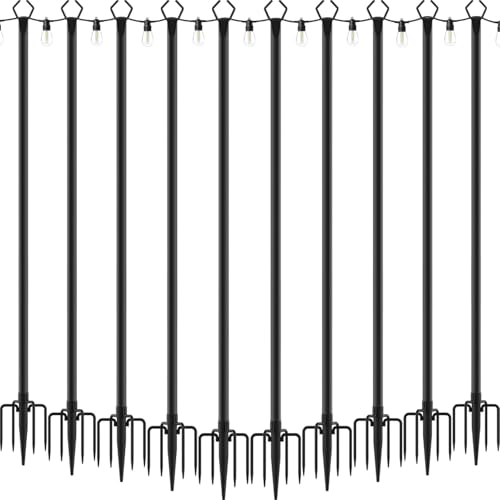 AILBTON 10 Pack 10Ft String Light Poles