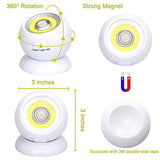 Lebote Motion Sensor Light Battery Powered Wall Light Battery Operated Motion Spotlight Waterproof Indoor/Outdoor LED Motion Lights for Garage Porch Stair Ceiling Gate(2 Pack)