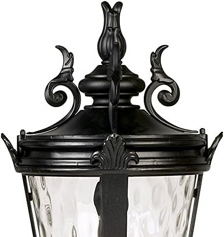 John Timberland Casa Marseille Vintage Outdoor Post Light Fixture with Burial Pole Textured Black 107" Clear | Lumora