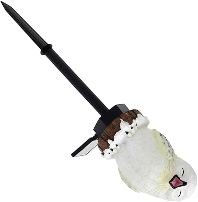 BESPORTBLE Solar Garden Lights Figurine Outdoor Stake Decorative Lights Solar Powered Resin Statue for Yard Patio Lawn Garden Decorations