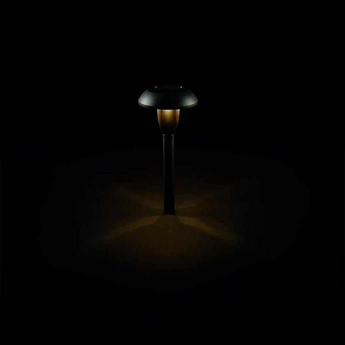 Solar Powered LED Path Lights, Dome Design, 12 Lumen Outdoor Landscape Lighting, 6 Count