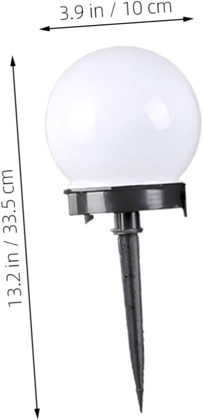 Tofficu 6Pcs Solar Round Grass Lights Outdoor Plug Light for Lawn Garden Unique Ball Shape Solar Powered Easy to Install Landscape Lighting
