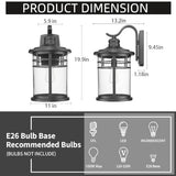 Darkaway 20inch Outdoor Porch Lights Wall Mount, Extra Large Outside Light Fixtures Sconces Wall Lighting with Seeded Glass Waterproof Exterior Lights for House Patio Yard Hallway Doorway Garage