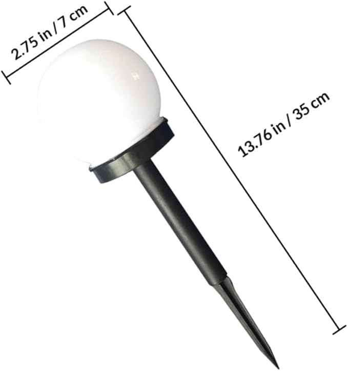 4pcs Solar Outdoor Lighting, Sphere Lights with Warm Glow, Weatherproof Garden LED Pathway Light for Yard and Lawn Decor