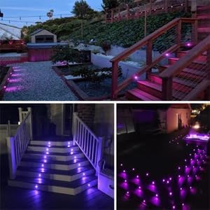 1PCS LED Deck Stair Lighting Kit, Low Voltage Patio Deck Lamp IP65 Φ1.38 Indoor Outdoor Wood RGB Multicolored | Lumora